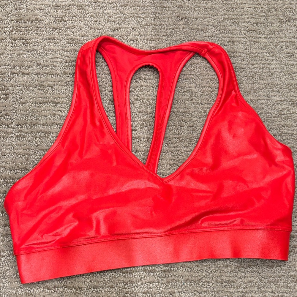 Women's shiny Red Sports Bra carbon 38 takara